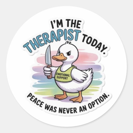 Funny Duck Peace Was Never An Option Sticker - Emo (Voorkant)