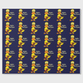 Funny Duck Plays Guitar Wrapping Paper Cadeaupapier (Vlak)
