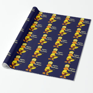 Funny Duck Plays Guitar Wrapping Paper Cadeaupapier