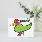 Funny Duck Quacking Briefkaart (Staand voorkant)