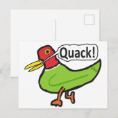 Funny Duck Quacking Briefkaart (Voorkant / Achterkant)