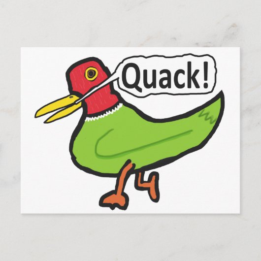 Funny Duck Quacking Briefkaart (Voorkant)