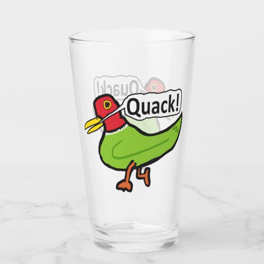 Funny Duck Quacking Glas (Voorkant)