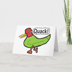 Funny Duck Quacking Kaart
