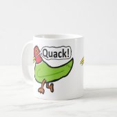 Funny Duck Quacking Koffiemok (Voorkant links)