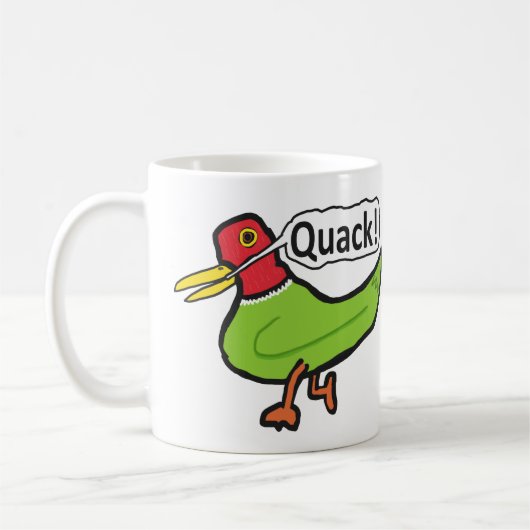 Funny Duck Quacking Koffiemok (Links)
