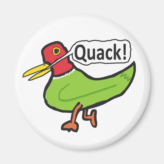 Funny Duck Quacking Magneet (Voorkant)