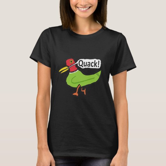 Funny Duck Quacking T-shirt (Voorkant)