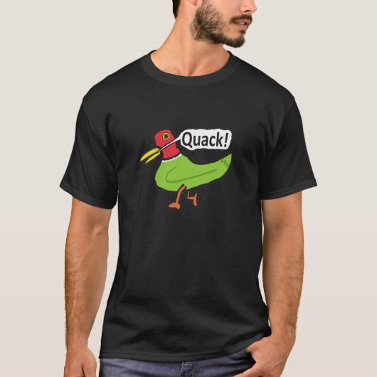 Funny Duck Quacking T-shirt (Voorkant)