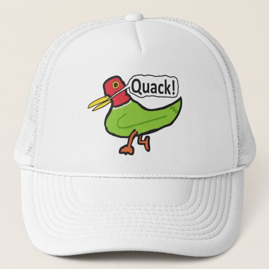 Funny Duck Quacking Trucker Pet (Voorkant)