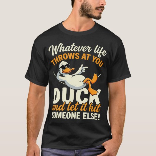 Funny Duck Quote Humor ns Cartoon T-shirt (Voorkant)