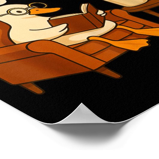 Funny Duck Reading Book 67 Six Seven Meme Poster (Hoek)