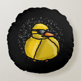 Funny duck rond kussen