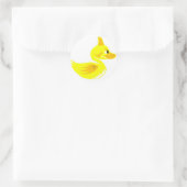 Funny duck ronde sticker (Tas)