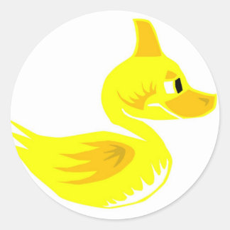 Funny duck ronde sticker