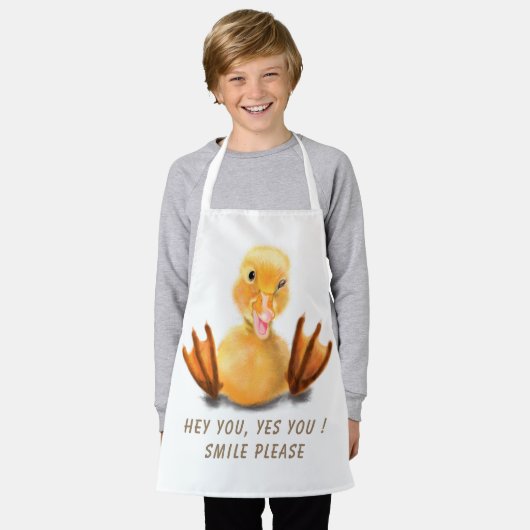 Funny Duck Schort Smile - Aangepaste tekst (Gedragen)