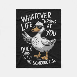 Funny Duck Shirt Funny Quote Graphic T - shirts vo Fleece Deken