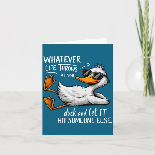 Funny Duck Shirt Funny Quote Graphic Tees For Men Kaart (Voorkant)