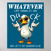 Funny Duck Shirt Funny Quote Graphic Tees For Men  Poster (Voorkant)