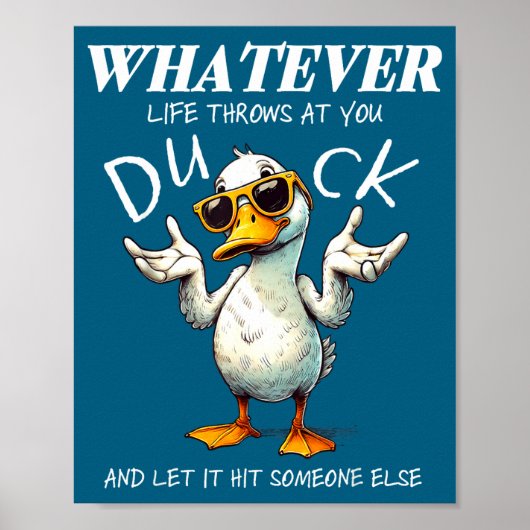 Funny Duck Shirt Funny Quote Graphic Tees For Men  Poster (Voorkant)