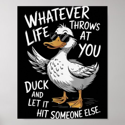 Funny Duck Shirt Funny Quote Graphic Tees For Men Poster (Voorkant)