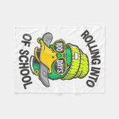 Funny Duck Skateboard 100 Days Of School Outfit Fleece Deken (Voorkant (Horizontaal))