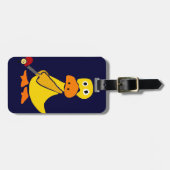Funny Duck speelt Golf Primitive Art Bagagelabel (Voorkant horizontaal)