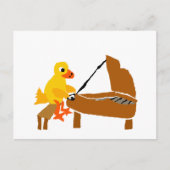 Funny Duck speelt Piano Art Briefkaart (Voorkant)