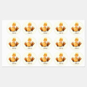 Funny Duck Stickers Smlie - Aangepaste tekst (Vel)