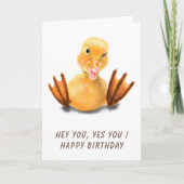 Funny Duck Verjaardag Kaart (Voorkant)