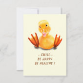 Funny Duck Verjaardag Kaart - Aangepaste tekst (Achterkant)