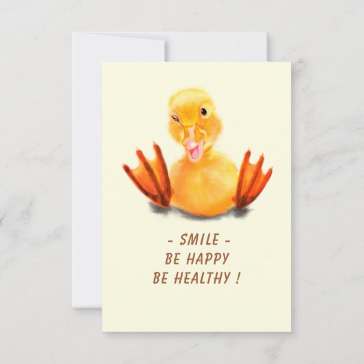 Funny Duck Verjaardag Kaart - Aangepaste tekst (Achterkant)