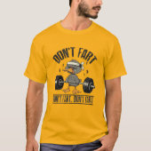 Funny Duck Weightlifting Deadlift Don't Fart T-shirt (Voorkant)