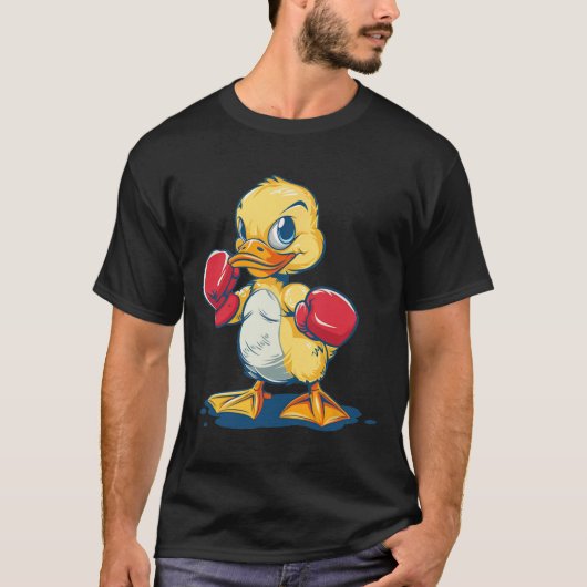 Funny Duck With Boxing Gloves Costume For Ducks Lo T-shirt (Voorkant)
