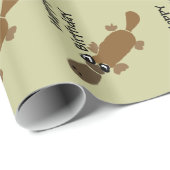 Funny Duckbill Platypus Art Cadeaupapier (Rol Hoek)