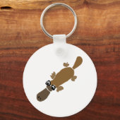 Funny Duckbill Platypus Art Sleutelhanger (Voorkant)