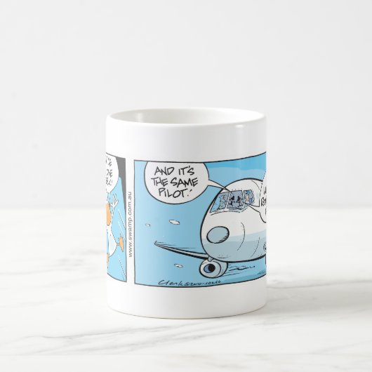 Funny Ducks and Pilots Cartoon Mok (Center)