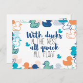 Funny Ducks and Quack Float Puns Quote Design Briefkaart (Voorkant / Achterkant)