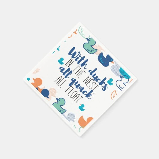Funny Ducks and Quack Float Puns Quote Design Servet (Hoek)