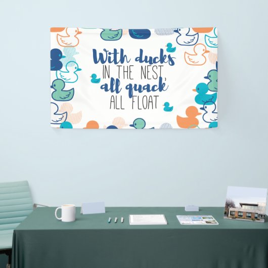 Funny Ducks and Quack Float Puns Quote Design Spandoek (Beurs)