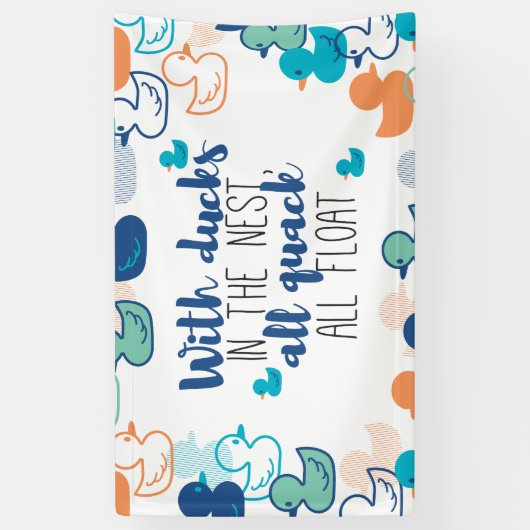 Funny Ducks and Quack Float Puns Quote Design Spandoek (Verticaal)