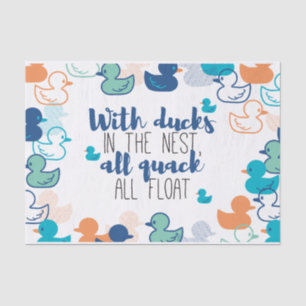 Funny Ducks and Quack Float Puns Quote Design Tissuepapier