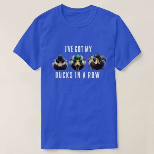 Funny Ducks in a Row T-shirt (Design voorkant)