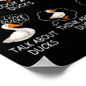 Funny Ducks Lover 6 Things I Do In My Spare Time D Poster (Hoek)