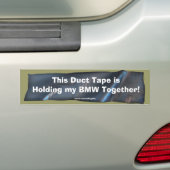 Funny Duct Tape Bumpersticker voor BMW Cars (Op auto)