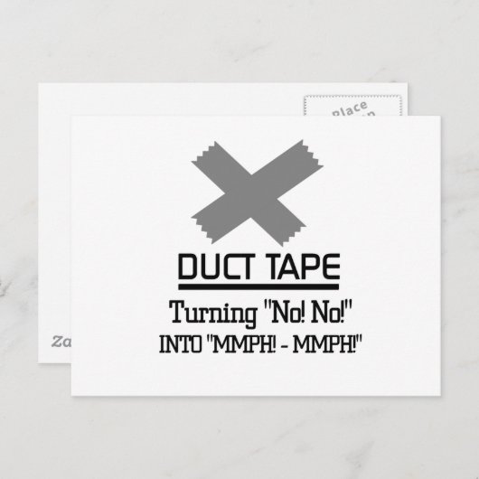 Funny Duct Tape Design Briefkaart (Voorkant / Achterkant)