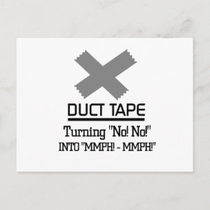Funny Duct Tape Design Briefkaart