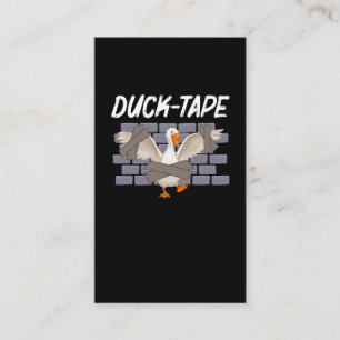 Funny Duct Tape Humor Duck Animal Sarcastic Visitekaartje