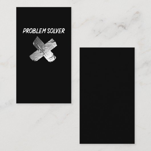 Funny Duct Tape Joke Lazy Sarcastic Husband vader Visitekaartje (Voorkant / Achterkant)