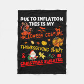 Funny Due To Inflation This Is Xmas New Year's Eve Fleece Deken (Voorkant)